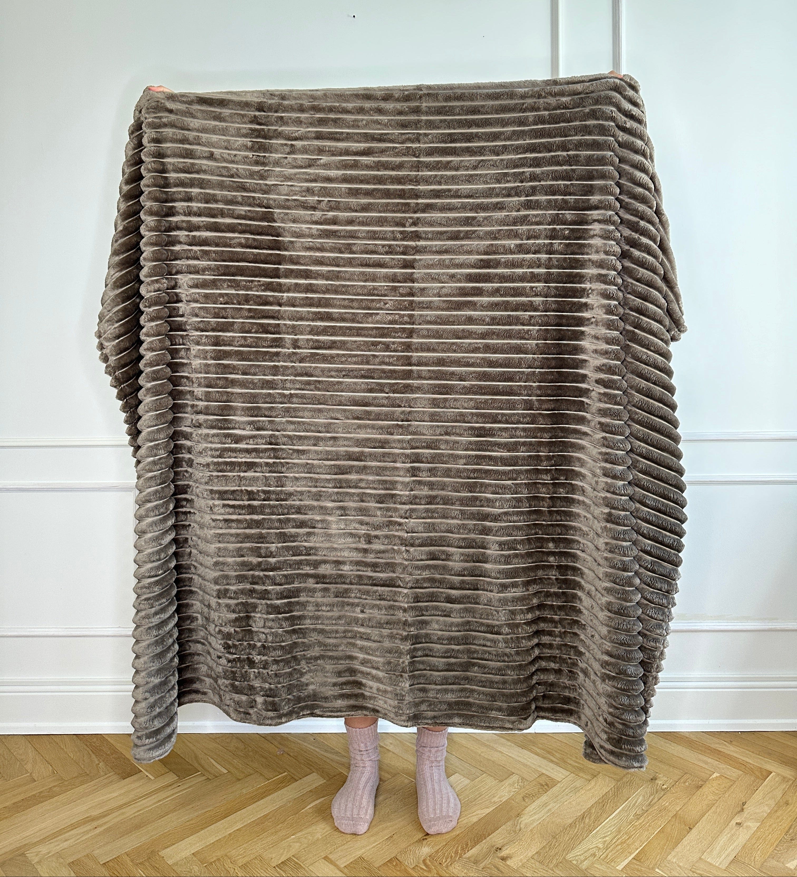 OtherStuff.dk Plaid Luxus Fleece plaid i brun (150x200cm) otherstuff