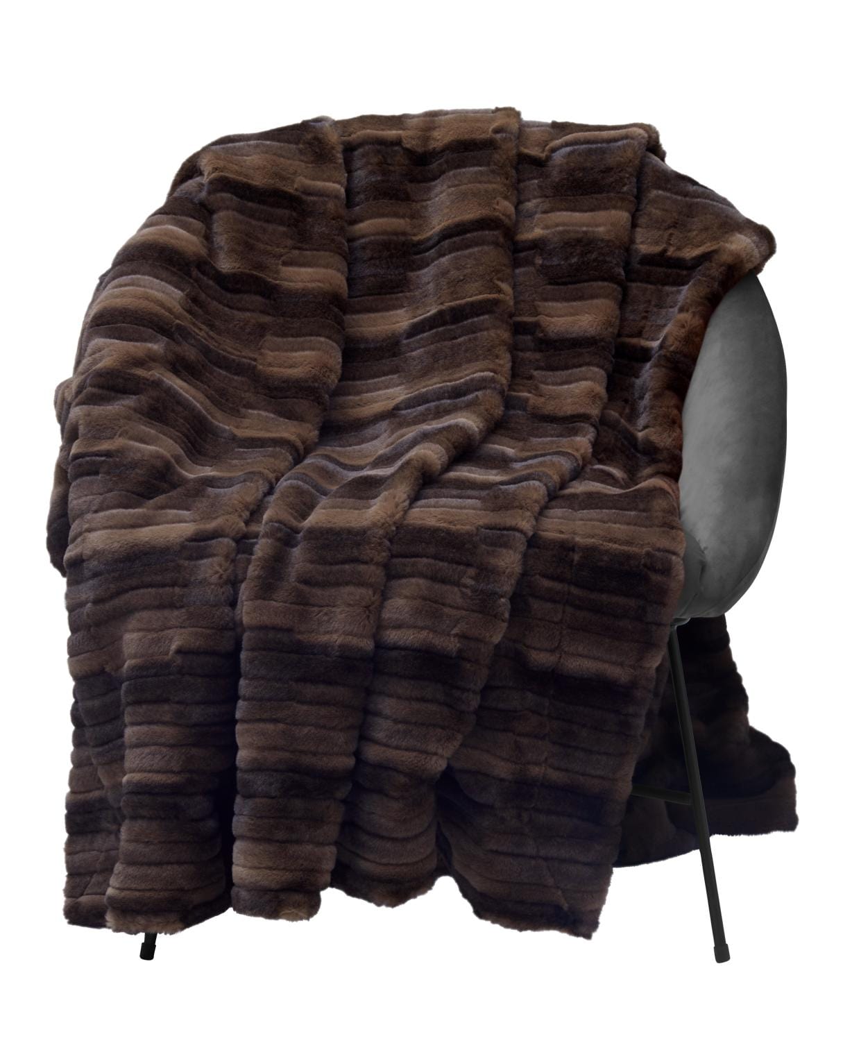 OtherStuff Lammeskind Faux fur tæppe - Chocolate otherstuff