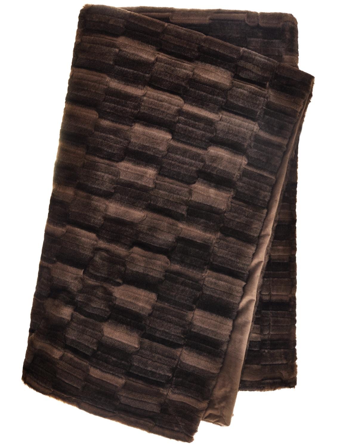 OtherStuff Lammeskind Faux fur tæppe - Chocolate otherstuff