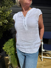 OtherStuff Hvid bluse i 100% hør otherstuff