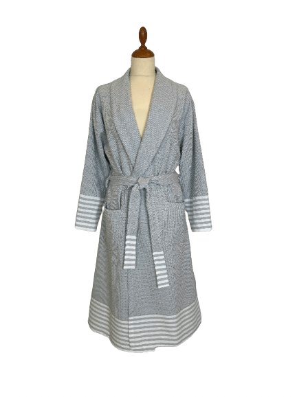 OtherStuff badekåbe Kimono - Grå m. striber otherstuff