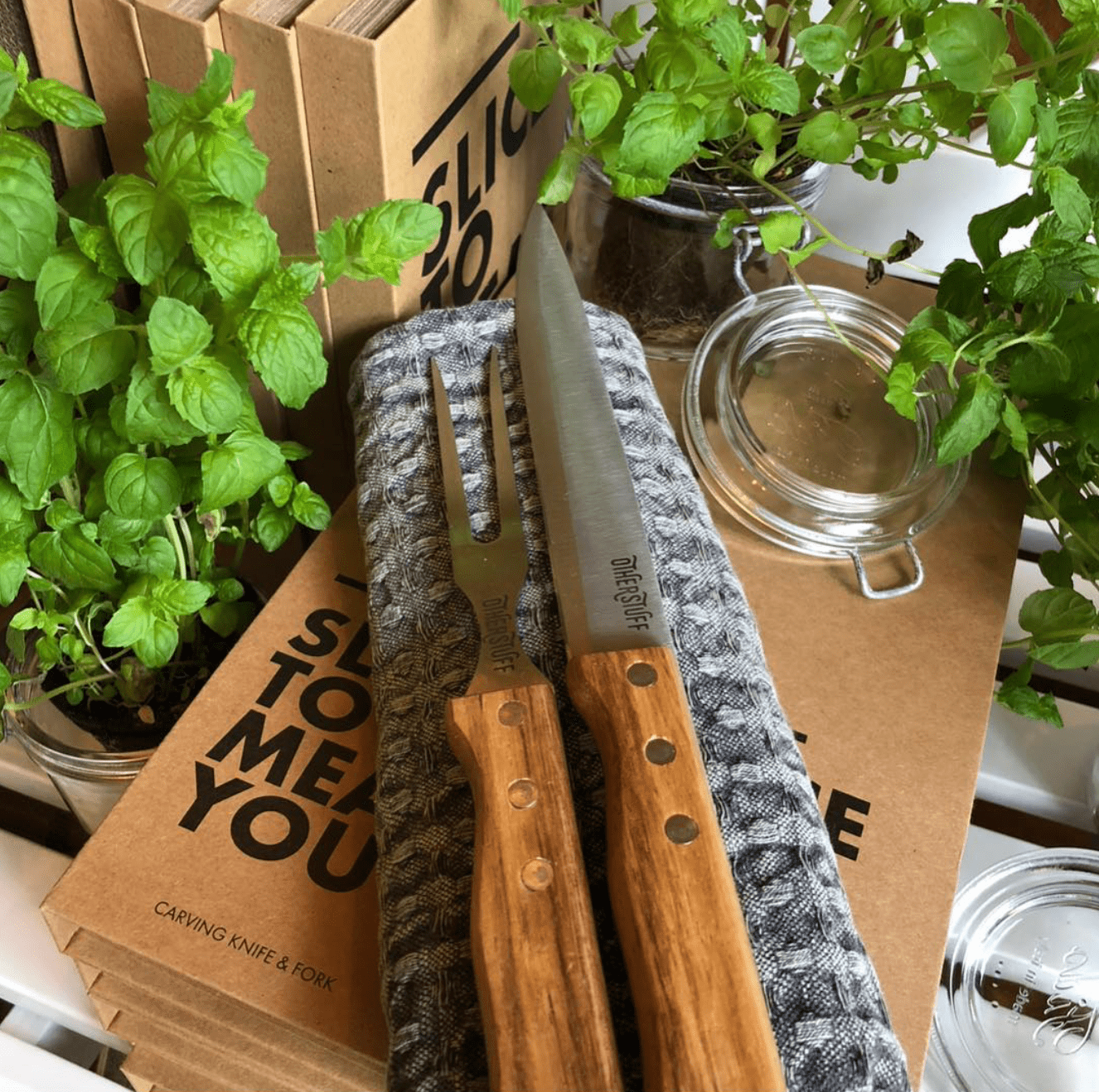 OtherStuff Grill sæt Knivsæt - forskærersæt 2-dele 5713931000234 otherstuff