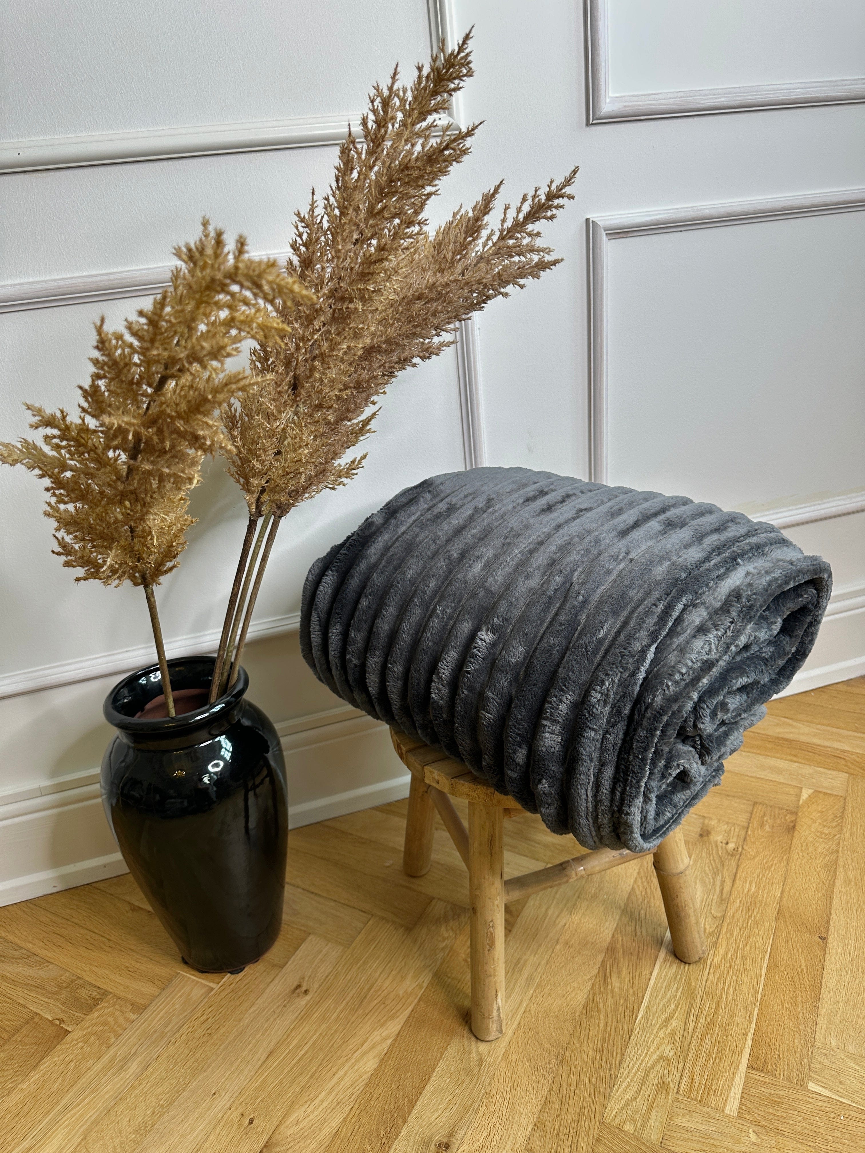 Otherstuff Plaid Luxus Fleece plaid i grå (150x200cm) otherstuff
