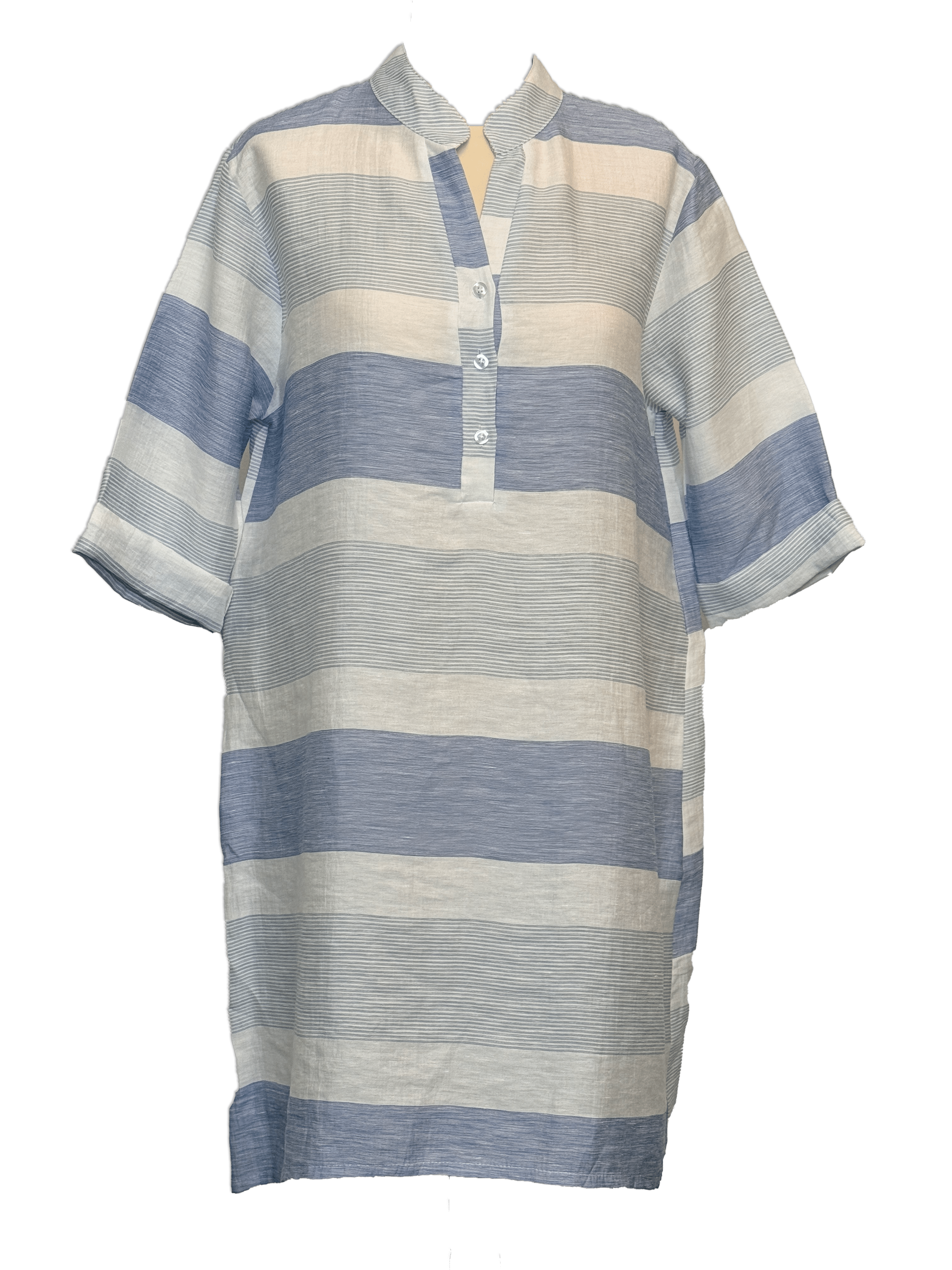 OtherStuff Skjortekjole m. blå & hvide striber otherstuff