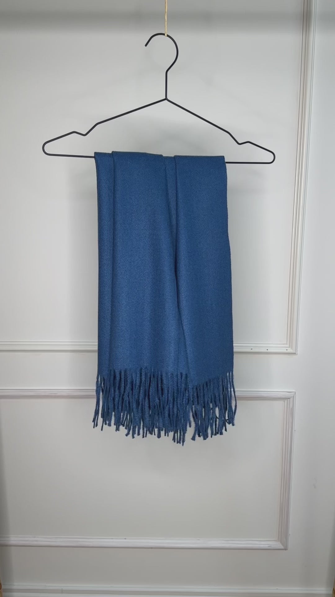 Sjal i 100% Viscose - Blå (Str. 180x80 cm)