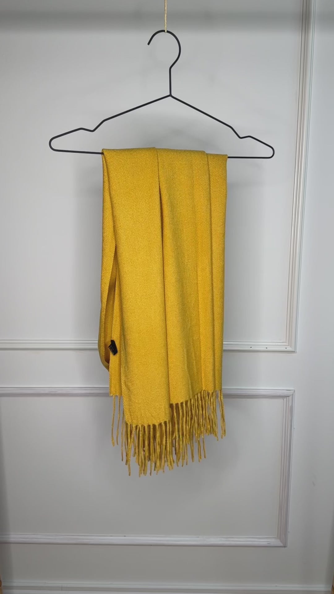 Sjal i 100% Viscose - Gul (Str. 180x80 cm)
