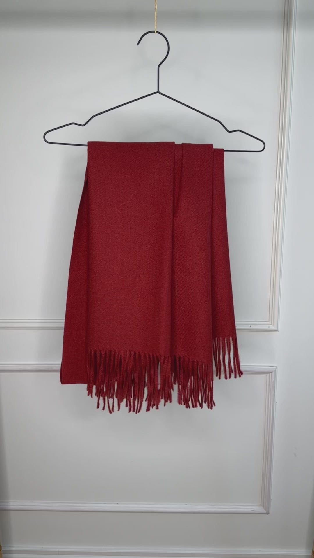 Sjal i 100% Viscose - Rust rød (Str. 180x80 cm)