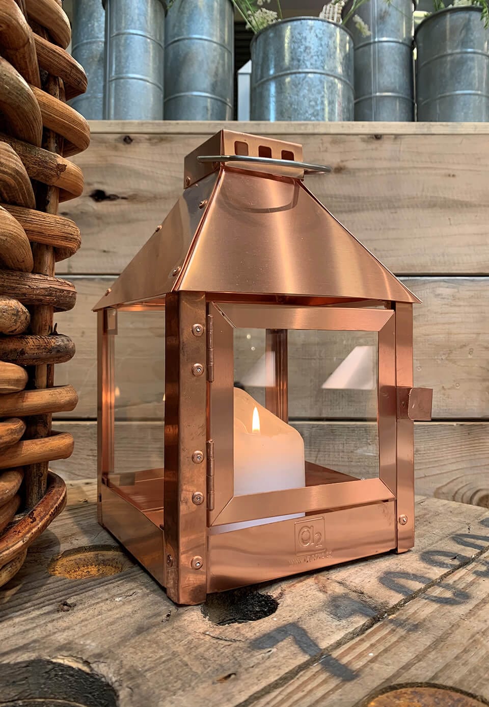 A2 Living Copper Mini Quadro Lantern 5714045005177 otherstuff