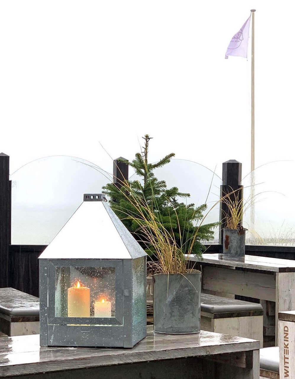 A2 Living Lanterne Galvanized Mega Quadro Lantern 5714045000462 otherstuff