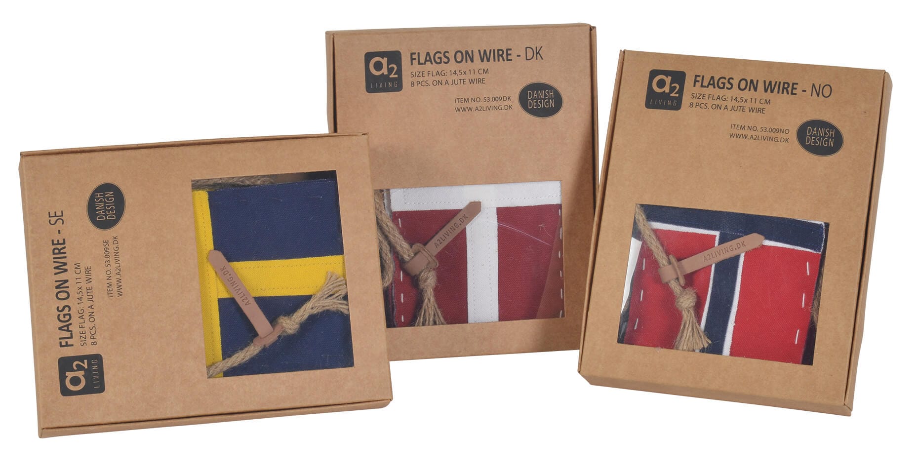 A2 Living flag Mini Flag Wire Denmark (8 flags) 5714045004248 otherstuff