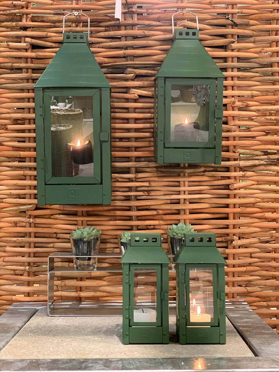 A2 Living Olive Green Midi Wall Lantern 5714045004866 otherstuff