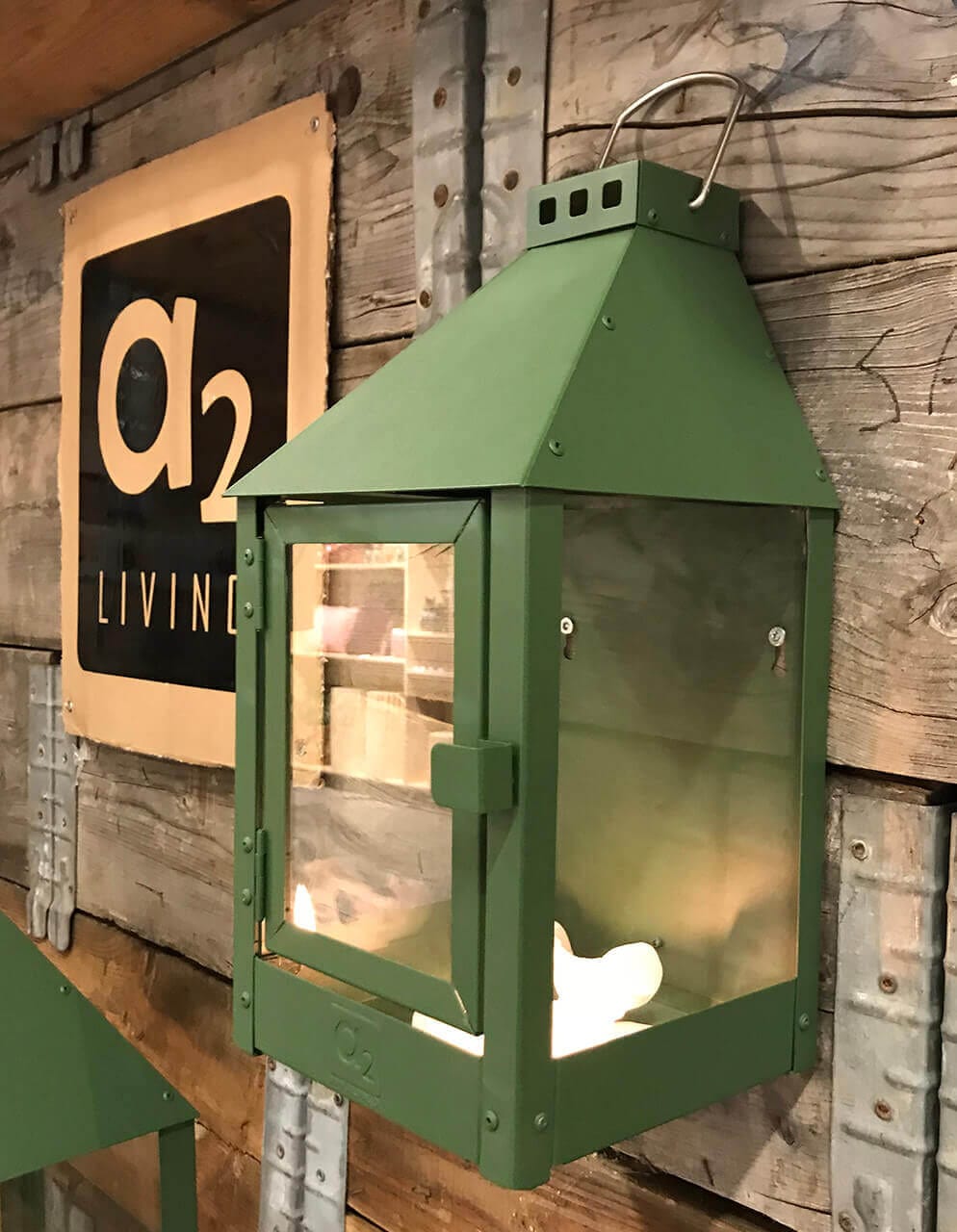 A2 Living Olive Green Mini Wall Lantern 5714045004453 otherstuff