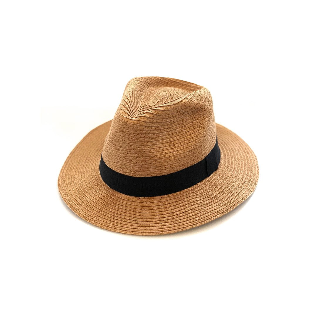 Panama Stråhat med bred skygge - Perfekt sommerhat - Sort - OtherStuff.dk