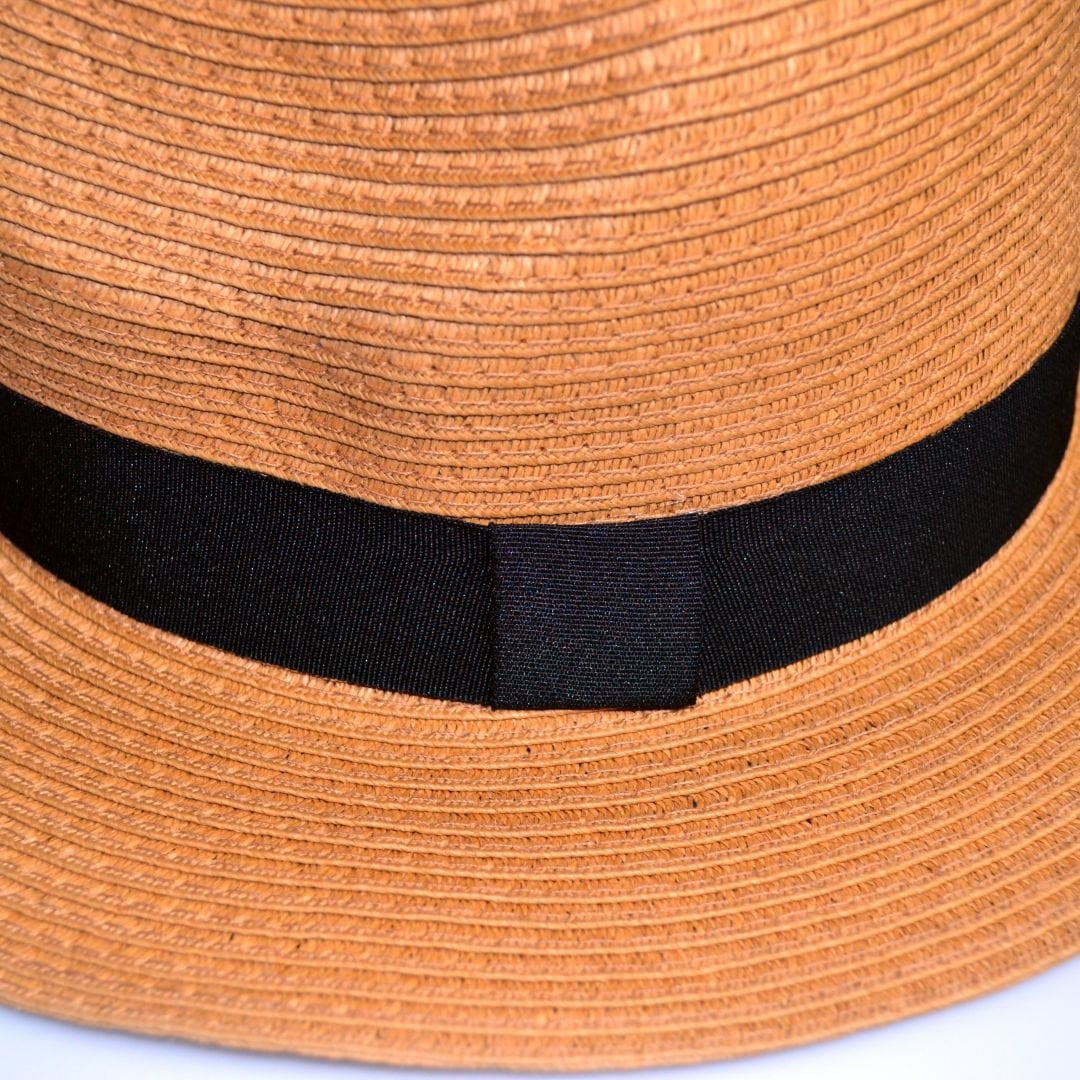 "Panama" Stråhat med bred skygge - Sort - OtherStuff.dk