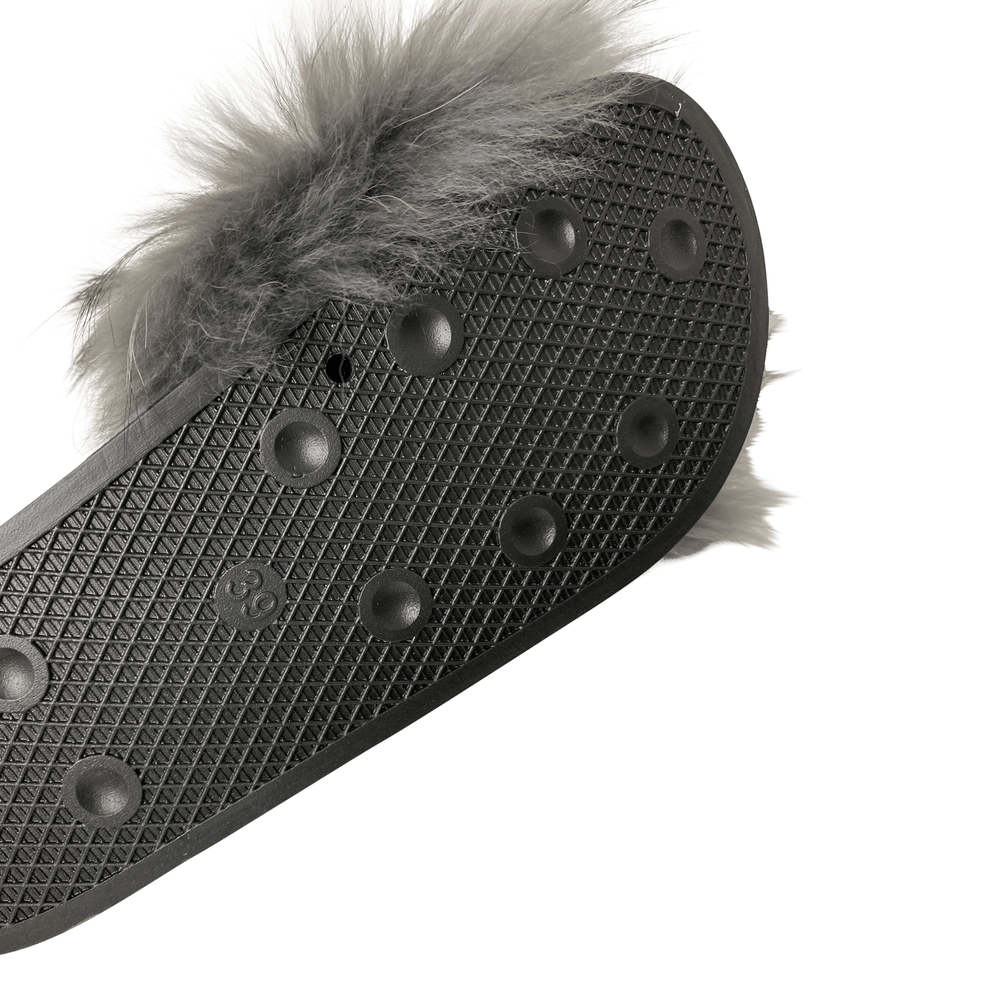 Pels Slippers - Grå i Fox fur - 3
