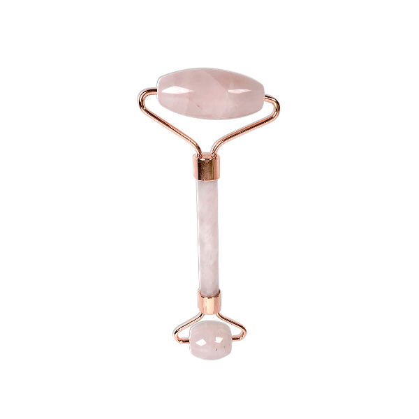 Faceroller i rosequartz - luksus model (V9)