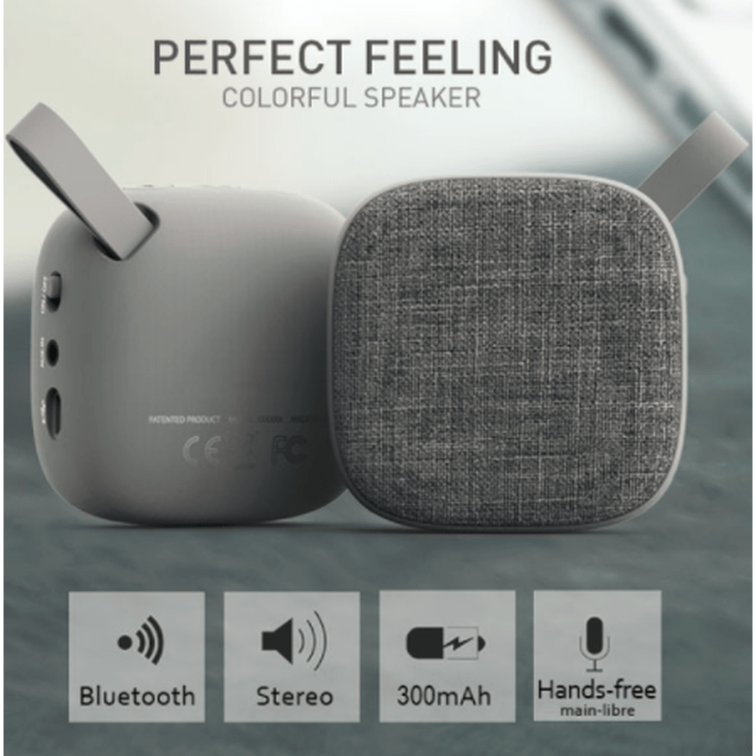 Højttaler - Kompakt og med bluetooth - Grå - OtherStuff.dk