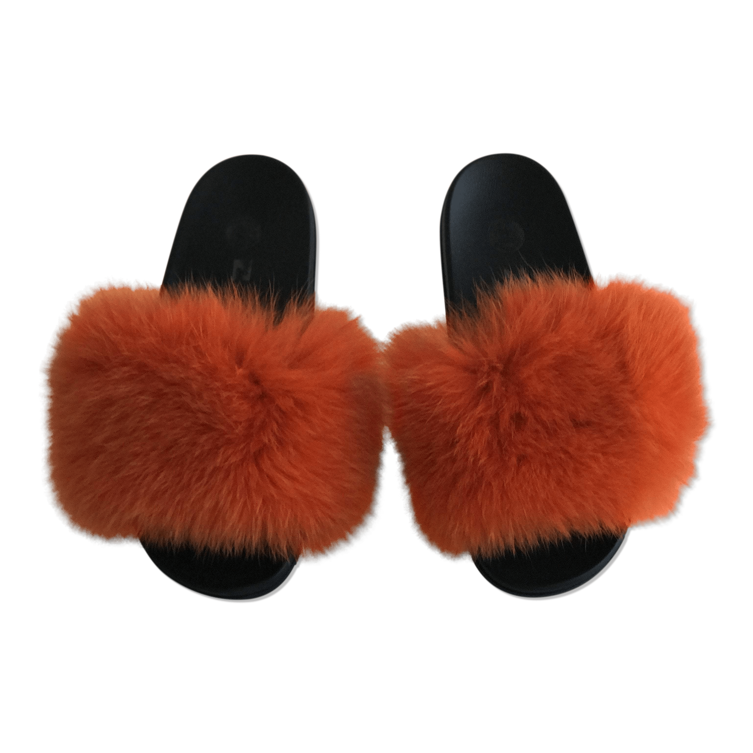 Pels Slippers - Orange