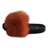 Pels Slippers - Orange