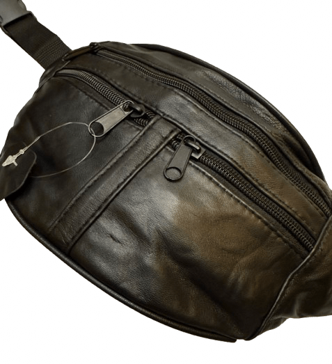 OtherStuff Tasker Bum bag i 100% skind - Sort otherstuff