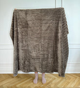 OtherStuff.dk Plaid Luxus Fleece plaid i brun (150x200cm) otherstuff