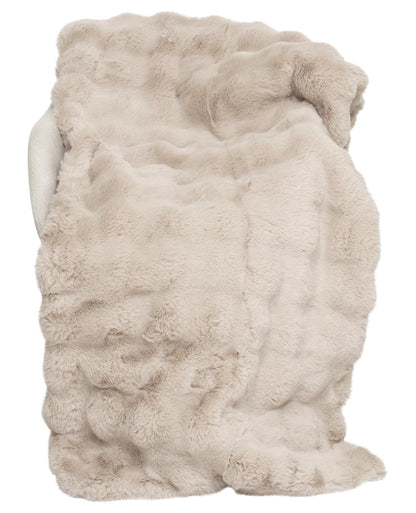 OtherStuff Lammeskind Faux fur tæppe - Beige otherstuff