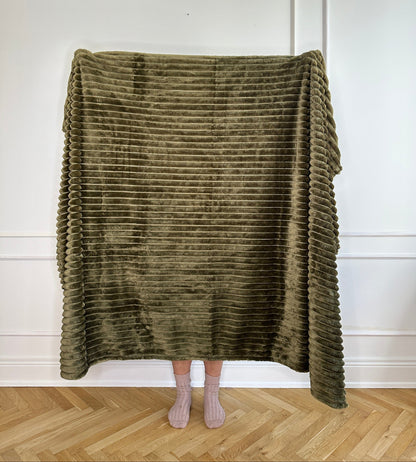 Otherstuff Plaid Luxus Fleece plaid i grøn (150x200cm) otherstuff