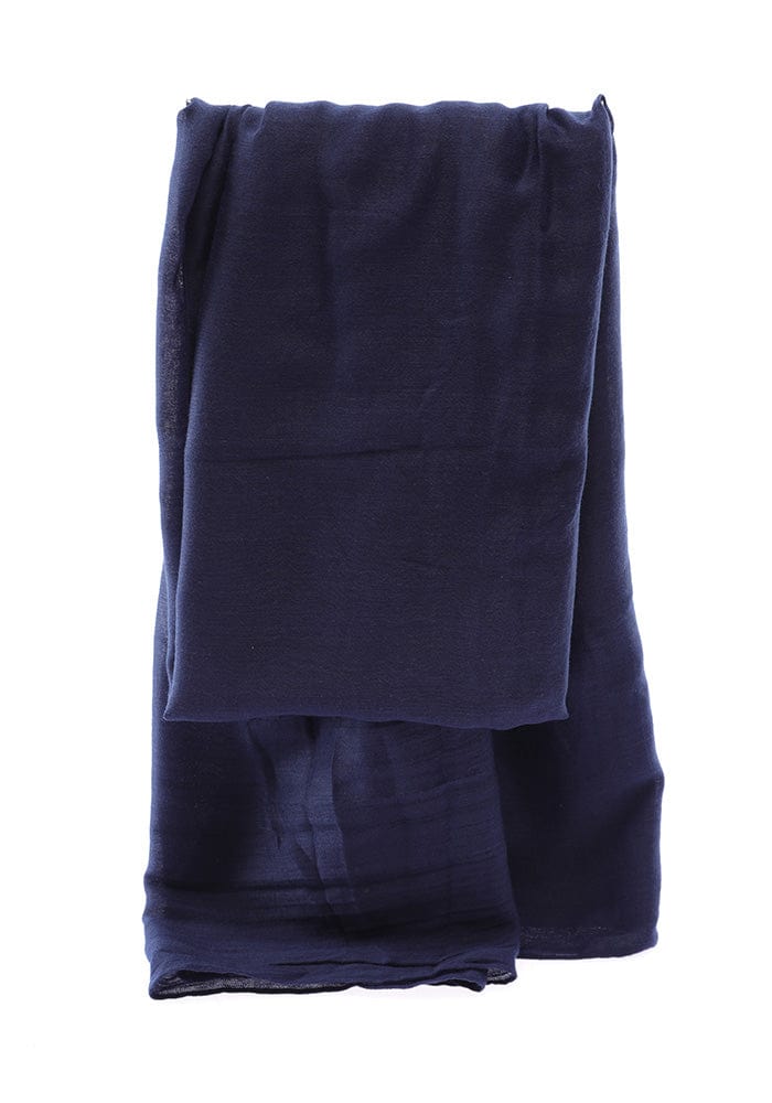 OtherStuff Tørklæde og sjal Sjal i 100% Viscose - Midnat blå (Str. 180x90 cm) otherstuff