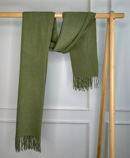 OtherStuff Tørklæde og sjal Sjal i 100% Viscose - Military green (Str. 180x80 cm) otherstuff