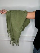 OtherStuff Tørklæde og sjal Sjal i 100% Viscose - Military green (Str. 180x80 cm) otherstuff