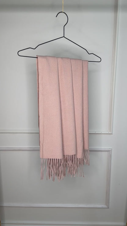 Sjal i 100% Viscose - Rosa (Str. 180x80 cm)