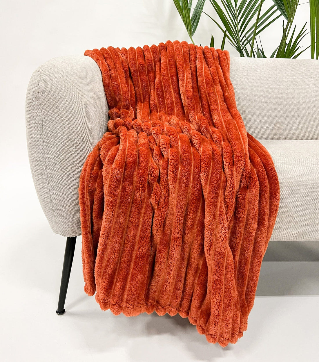 Uldplaiden.dk Plaid Fleece plaid i Orange (150x200cm) otherstuff