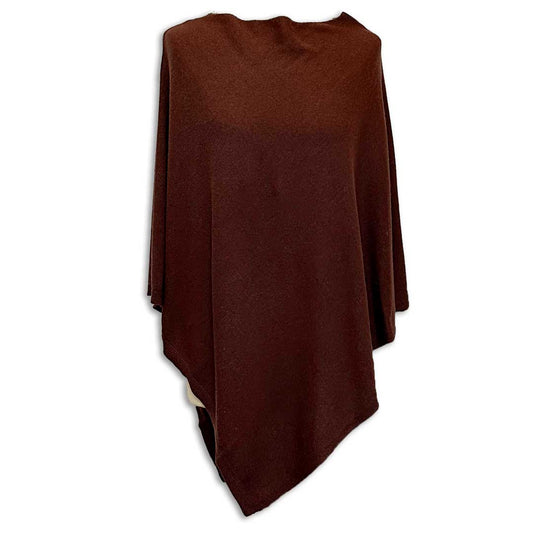 Uldplaiden.dk Poncho i 10% Cashmere - Mørkebrun otherstuff