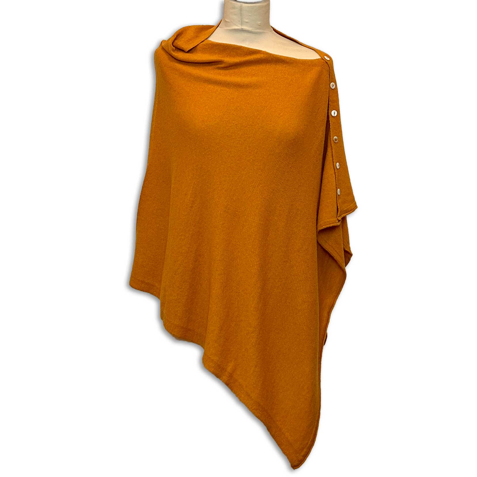 Uldplaiden.dk Poncho i 10% Cashmere - Mustard otherstuff