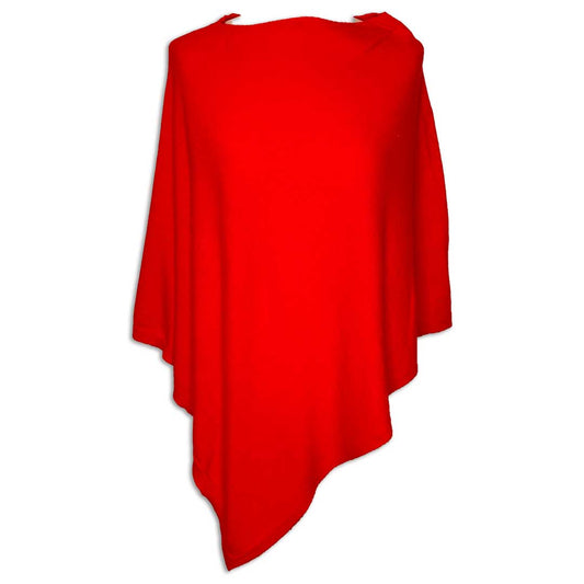 Uldplaiden.dk Poncho i 10% Cashmere - Rød otherstuff