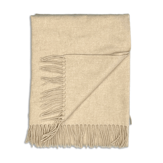 Uldplaiden.dk Uldplaid Uldplaid i 100% Kashmir - Lys Beige (kopi) otherstuff