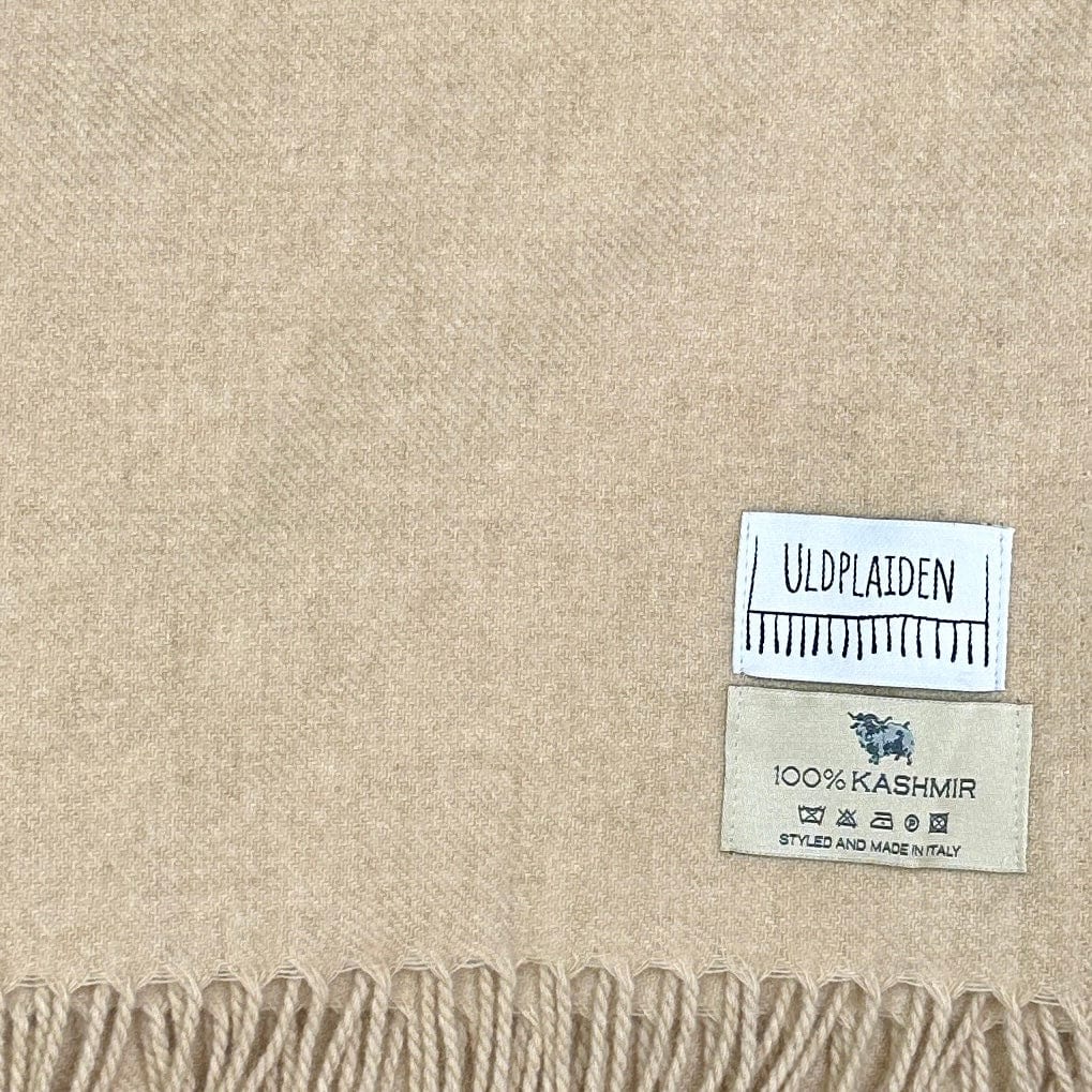 Uldplaiden.dk Uldplaid Uldplaid i 100% Kashmir - Lys Beige (kopi) otherstuff