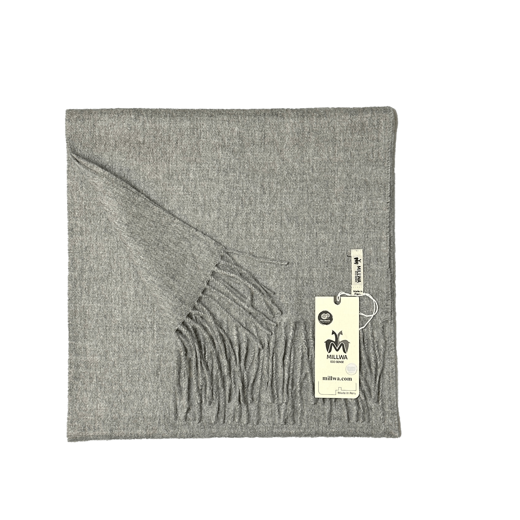Uldplaiden Tørklæder og sjaler Halstørklæde i 100% baby alpaca uld - Grå (30 x 180 cm) otherstuff
