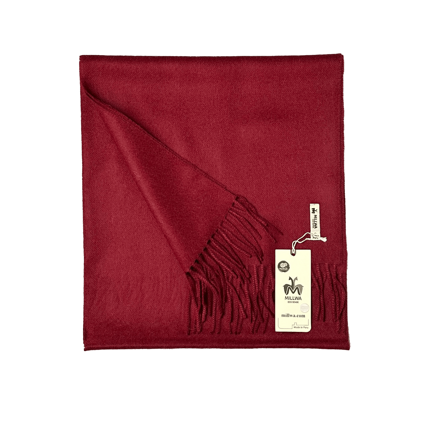 Uldplaiden Tørklæder og sjaler Halstørklæde i 100% baby alpaca uld - Vinrød (30 x 180 cm) otherstuff