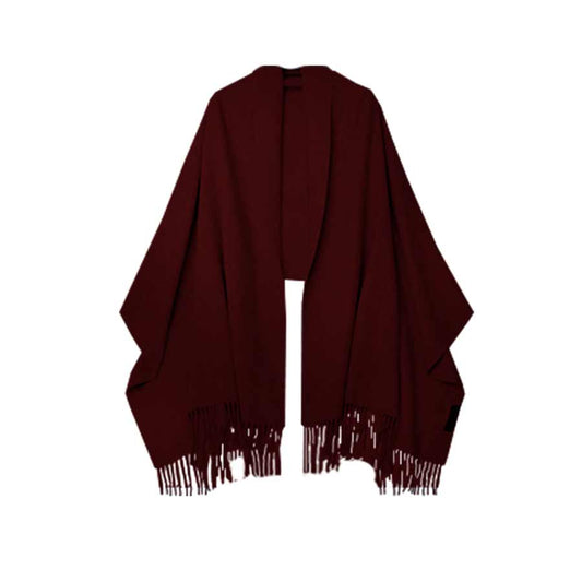 Uldplaiden Tørklæder og sjaler Sjal i 100% Merino - Bordeaux (70x200 cm) otherstuff
