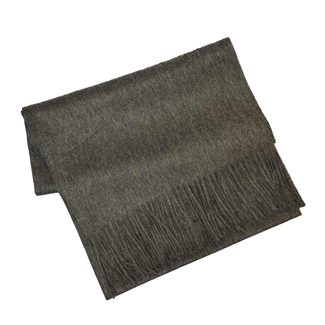 Uldplaiden Tørklæder og sjaler Sjal i 100% Merinould - Gråmeleret (70x200 cm) otherstuff