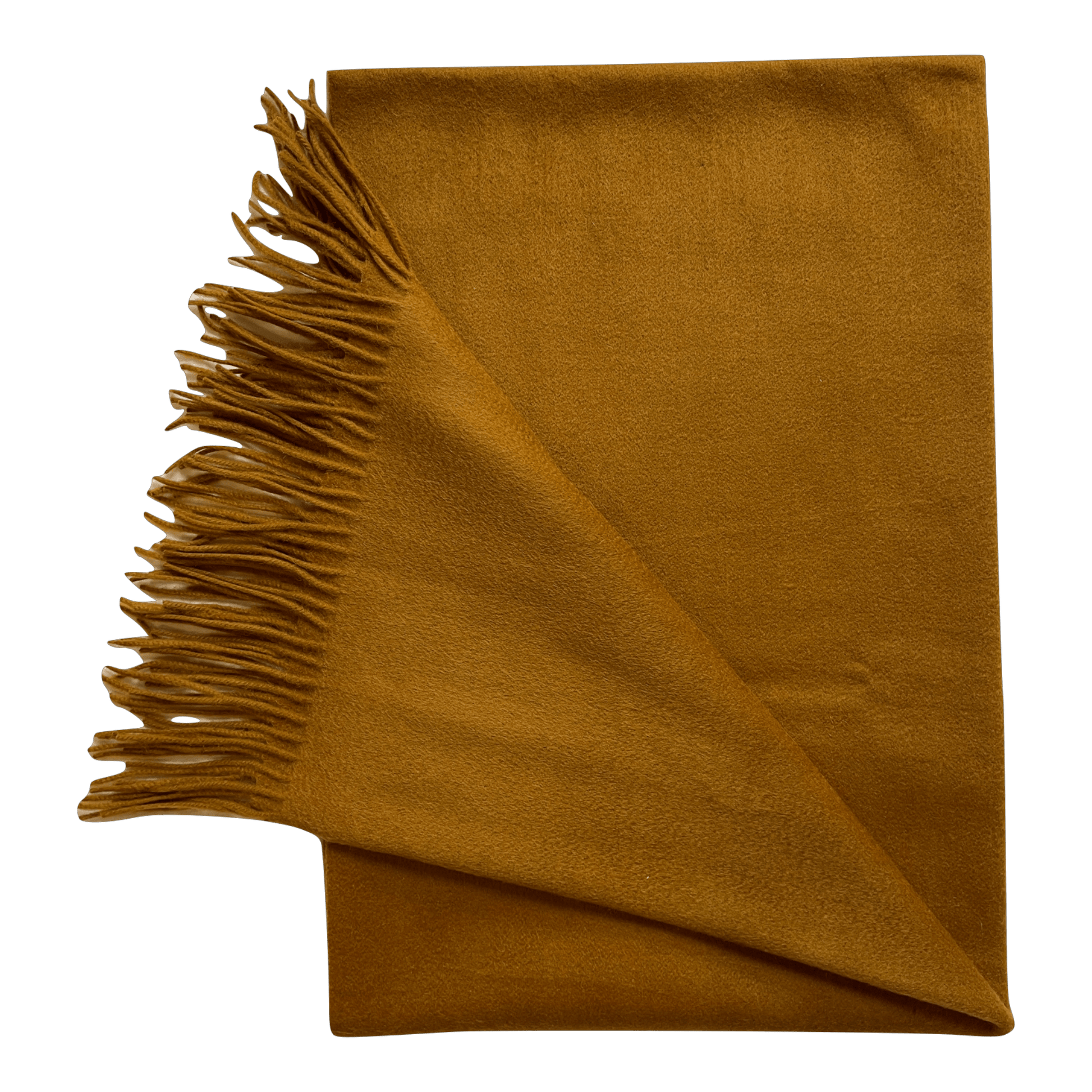 Uldplaiden Tørklæder og sjaler Sjal i 100% Merinould - Mørk Sennupsgul (70x200 cm) otherstuff