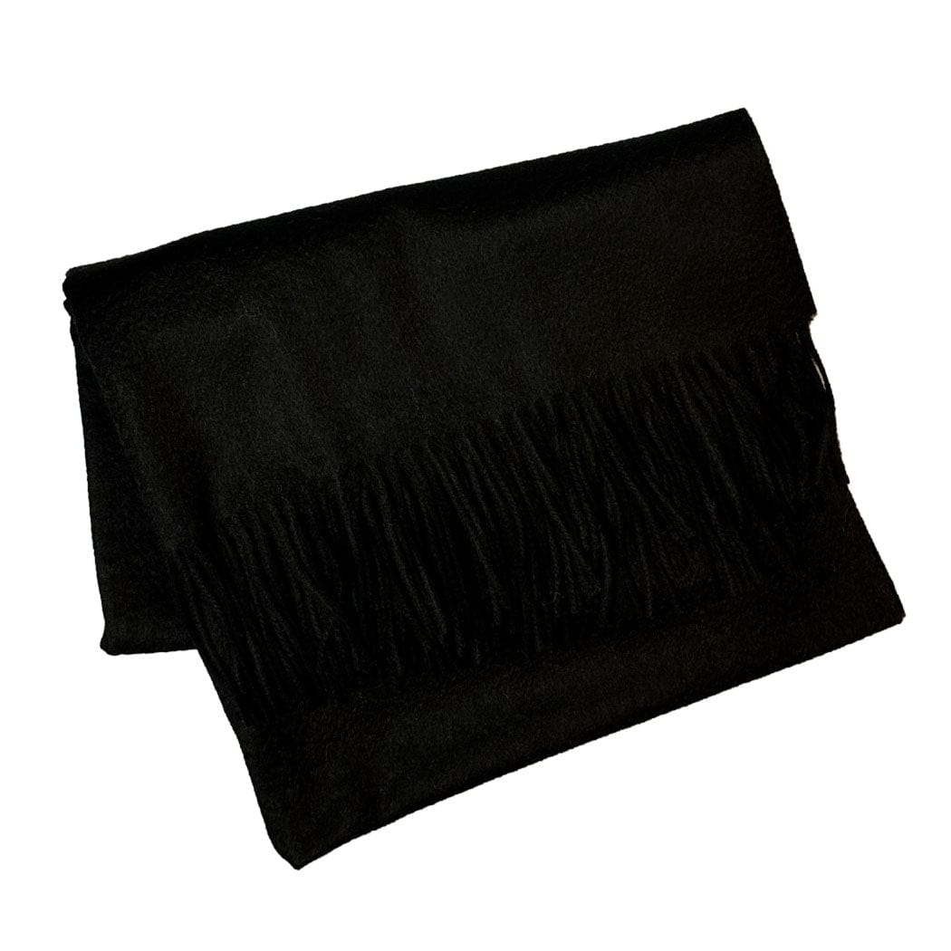 Uldplaiden Tørklæder og sjaler Sjal i 100% Merinould - Sort (70x200 cm) otherstuff