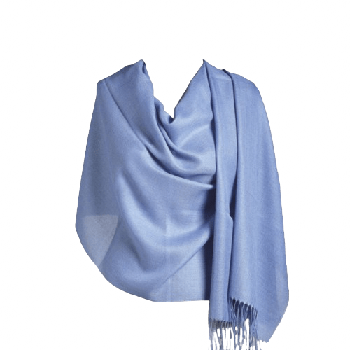 Uldplaiden Tørklæder og sjaler Sjal i 70% baby alpaca uld og 30% silke - blå otherstuff