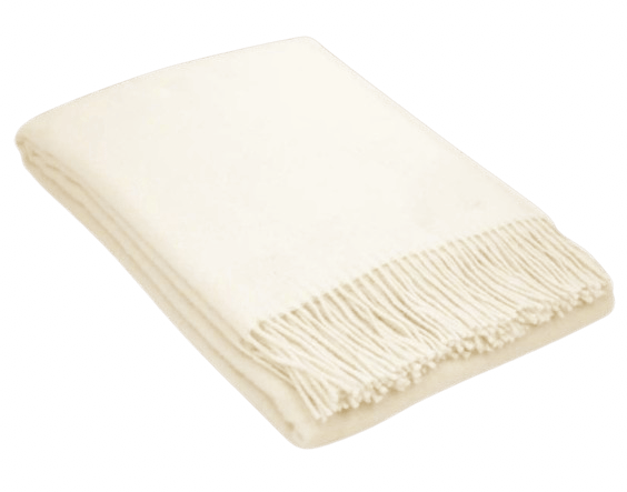 Uldplaiden Uldplaid Uldplaid i 100% New Zealandsk uld - Off white (140x200 cm) otherstuff