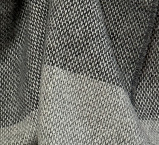 Uldplaiden Uldplaid Uldplaid i 100% uld - 2-Farvet Grå/Lysegrå (140x200 cm) otherstuff