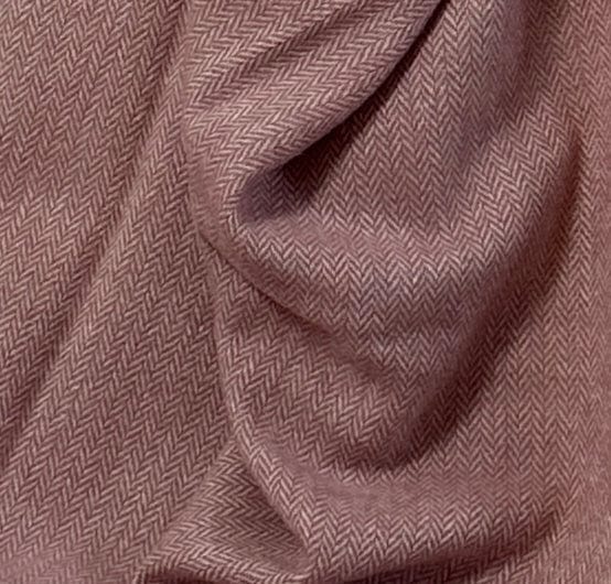 Uldplaiden Uldplaid Uldplaid i 100% uld - Rosa m. Sildebensmønster (140x200 cm) otherstuff