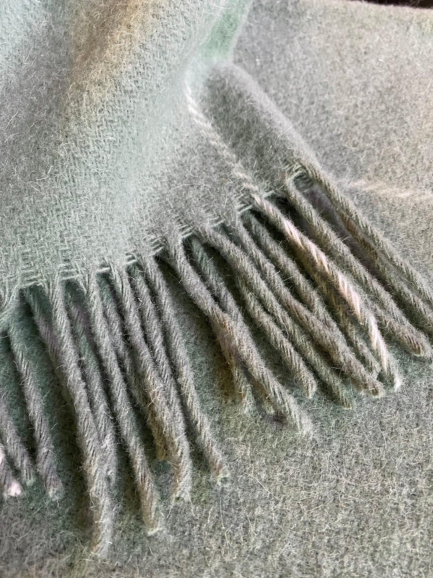 Uldplaiden Uldplaid Uldplaid i 100% uld - Smoke Grøn m. Tern (140x200 cm) 5713931009206 otherstuff