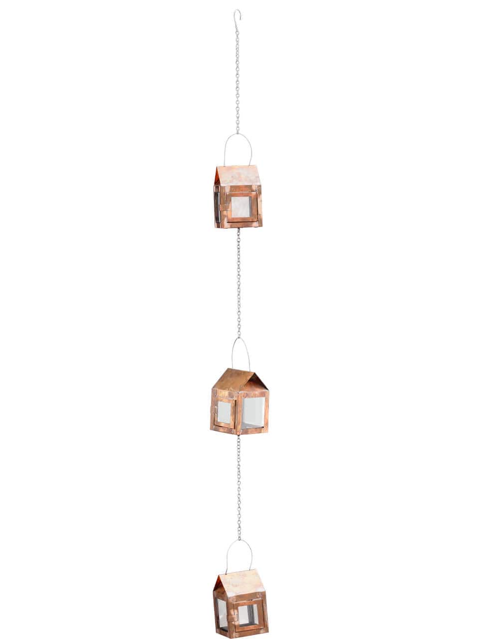 A2 Living 3 Copper Hanging Lanterns (on chain) 5714045005399 otherstuff