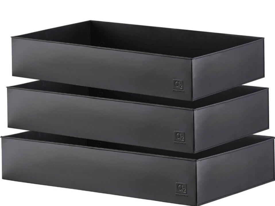 A2 Living Black Rectangular Plant Tray 56,5 5714045005290 otherstuff